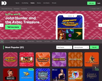 10Bet Casino Homepage Screenshot