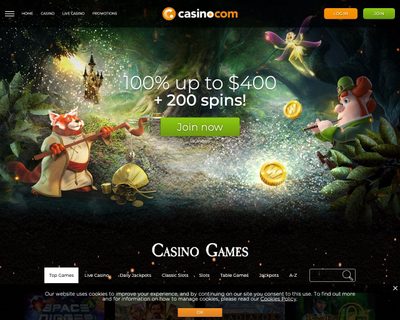 Casino.com Homepage Screenshot
