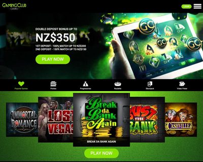 Gaming Club Homepage Screenshot