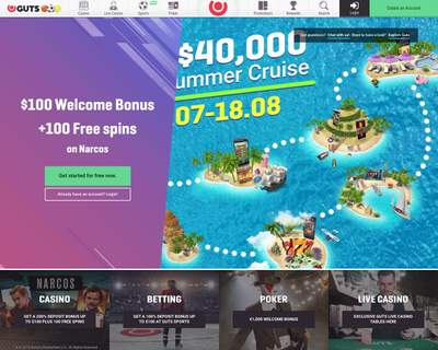 Guts Casino Homepage Screenshot