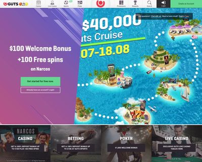 Guts Casino Homepage Screenshot