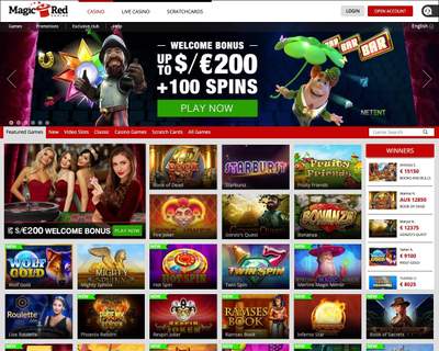 Magic Red Homepage Screenshot