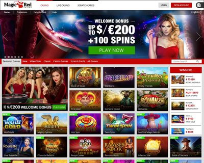 Magic Red Homepage Screenshot