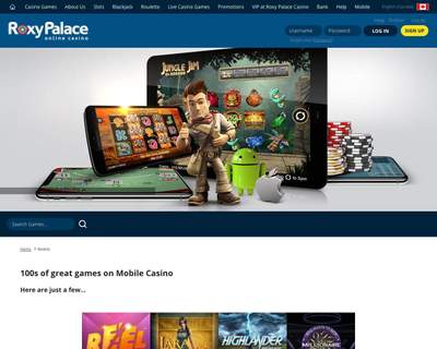 Roxy Palace Homepage Screenshot